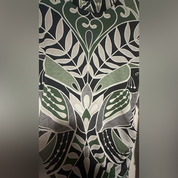 BNWT FARM Rio Green and Black Long Sleeve Dress size Large - Picture 4 of 9